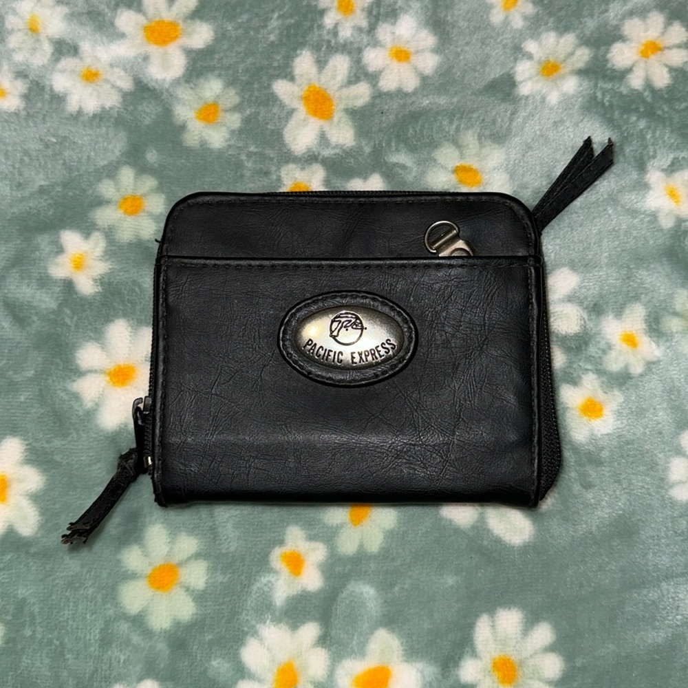Vintage Wallet black leather. Wallet by PACIFIC EXPRESS